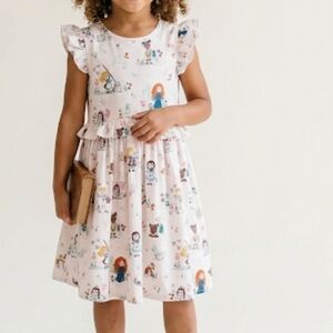 Disney Animators Collection Ruffle Princess Dress Girls Size 7/8 Pink